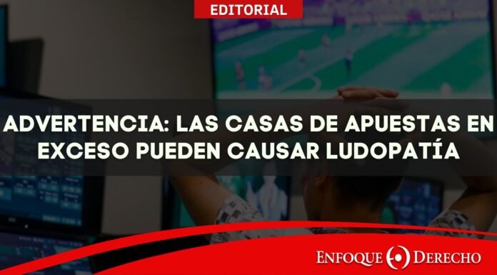 Advertencia: Las casas de apuestas en exceso pueden causar ludopatía