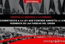Editorial | Contra la memoria y la verdad: Comentarios a la ley que concede amnistía a los miembros de las fuerzas del orden